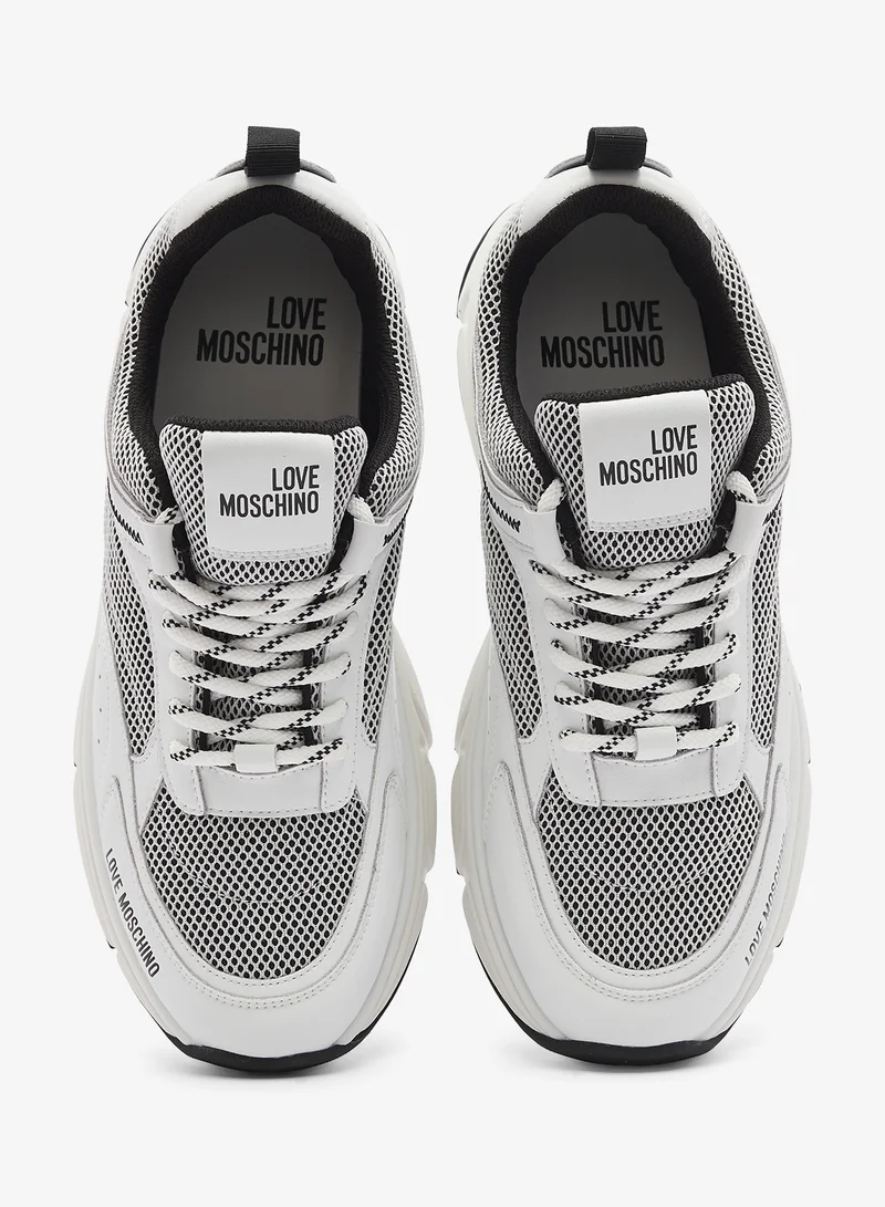 Love Moschino  Stardust High-Top Sneakers for Women | Best Price UAE